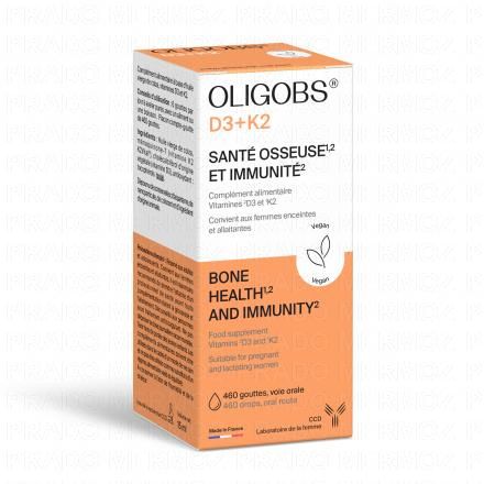 OLIGOBS D3+K2 Sant&eacute; Osseuse et Immunit&eacute; 15ml