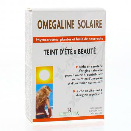 HOLISTICA OMEGALINE Solaire teint d'&eacute;t&eacute; & beaut&eacute; capsules x 60