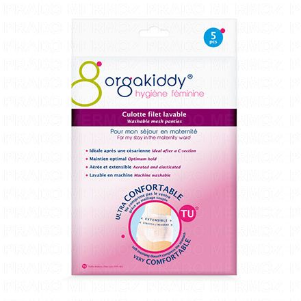 ORGAKIDDY Culotte filet lavable TU 5 pi&egrave;ces