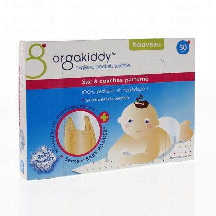 ORGAKIDDY Sac &agrave; couches parfum&eacute; senteur Baby powder