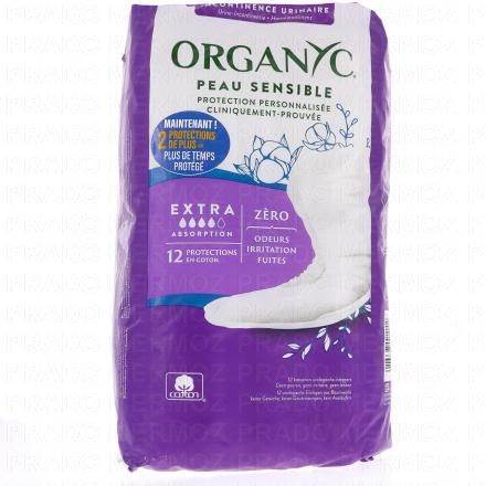ORGANYC Fuites Urinaires Serviette Jetable Coton Bio Normal x12