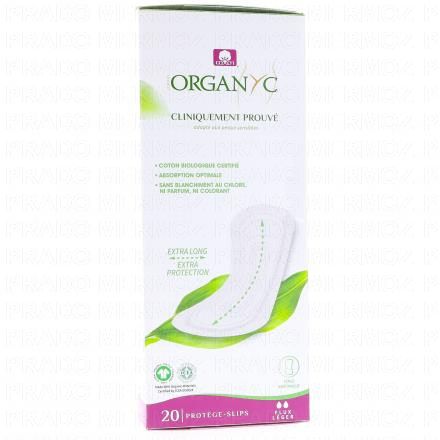 ORGANYC Protège slips extra long x20