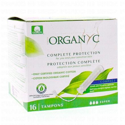 ORGANYC Tampon Compact sans applicateur bio flux super x16
