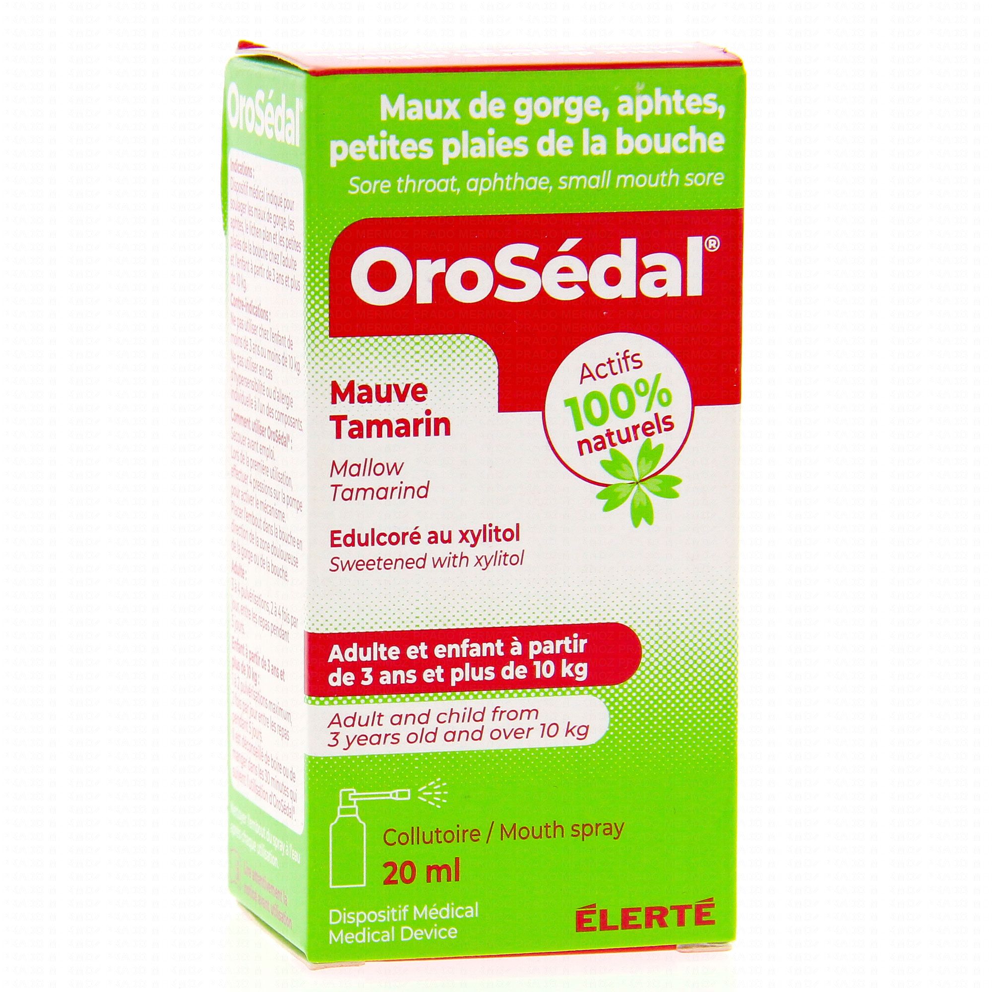 OROSEDAL Maux de aphtes 20ml Pharmacie Prado Mermoz
