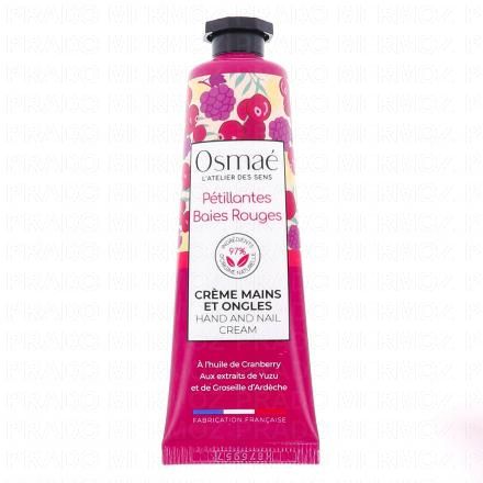 OSMAE Collection fruitée - Crème Mains et Ongles Pétillantes Baies Rouges 30ml