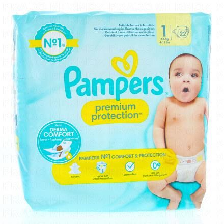 PAMPERS Baby dry 12h (taille 1 - 2à5kg x22 couches)