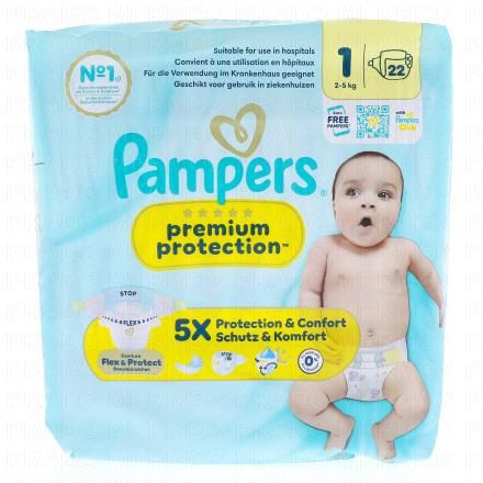 PAMPERS Baby dry 12h (taille 1 - 2à5kg x22 couches)