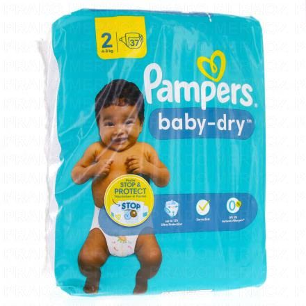 PAMPERS Baby dry 12h Taille 2 - 4à8kg (x37 couches)