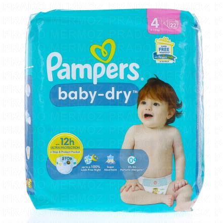PAMPERS Baby dry 12h (taille 4 - 9à14kg x22 couches)