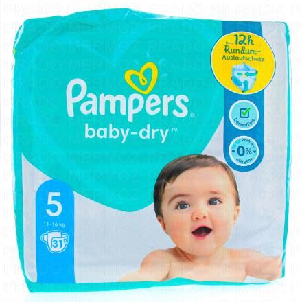 PAMPERS Baby dry 12h (taille 5 - 11à16kg x31 couches)