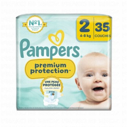 PAMPERS Premium Protection Taille 2 - 4 à 8kg (x35 couches)