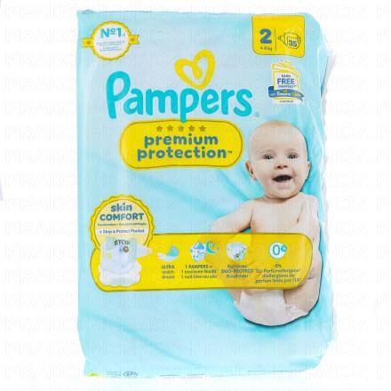 PAMPERS Premium Protection Taille 2 - 4 à 8kg (x35 couches)