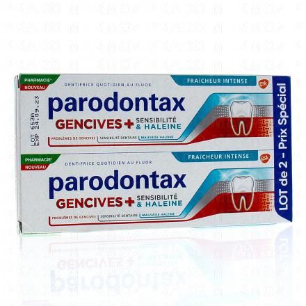 PARADONTAX Dentifrice gencives + sensibilit&eacute; et haleine (2 tubes 75ml)