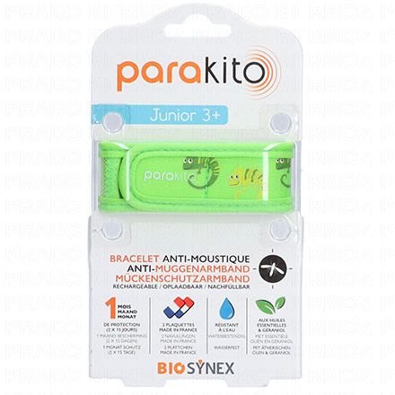 PARAKITO Bracelet Anti moustiques Junior 3+ (cam&eacute;l&eacute;on)