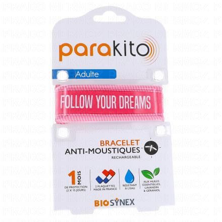 PARAKITO Bracelet Anti moustiques Junior 3+ (follow your dream)