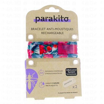 PARAKITO Bracelet anti moustiques rechargeable x2 (pastèque)