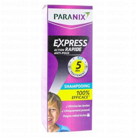 PARANIX Express 5mn Shampoing anti-poux 200ml + Peigne m&eacute;tal inclus