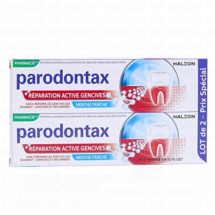 PARODONTAX Dentifrice R&eacute;paration Active Gencives (lot de 2 tubes 75ml)