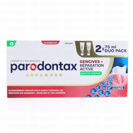 PARODONTAX Dentifrice R&eacute;paration Active Gencives (lot de 2 tubes 75ml)