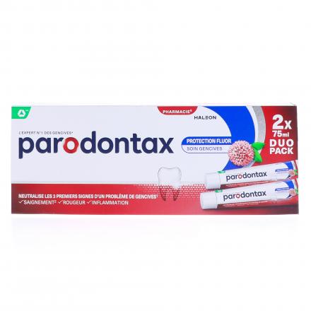 PARODONTAX Dentifrice gel cr&egrave;me au fluor (lot de 2 tubes 75ml)