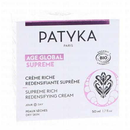 PATYKA Age Global Supreme - Cr&egrave;me riche redensifiante bio peaux s&egrave;ches 50ml