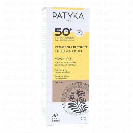 PATYKA Solaire Cr&egrave;me Solaire Teint&eacute;e SPF50+ M&eacute;dium Bio 40ml