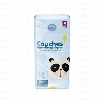 PHARMABABY Couches hypoallergéniques (taille 4 - 7 à 18kg x48 couches)
