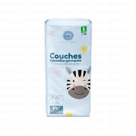 PHARMABABY Couches hypoallergéniques (taille 5 - 11 à 25kg x40 couches)