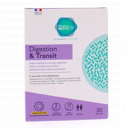 PHARMABIOTIC Digestion & Transit 30 g&eacute;lules