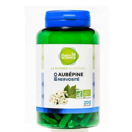 PHARMASCIENCE D&eacute;tente - Aubepine Bio 200 g&eacute;lules