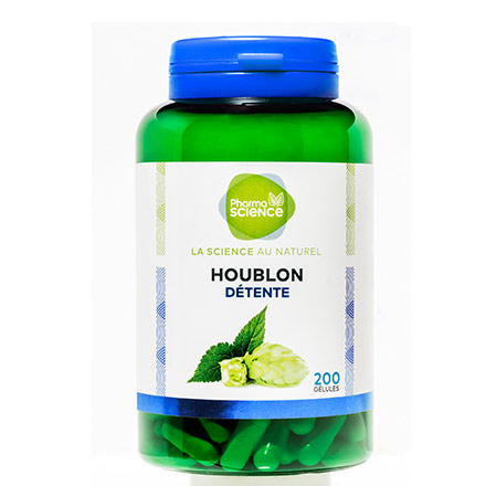 PHARMASCIENCE D&eacute;tente - Houblon d&eacute;tente 200 g&eacute;lules
