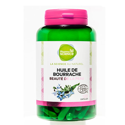 PHARMASCIENCE Beaut&eacute; - Huile de bourrache 120 capsules
