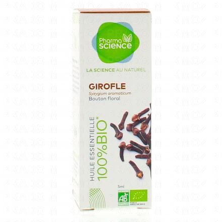 PHARMASCIENCE Huile essentielle de Girofle bio flacon 5 ml