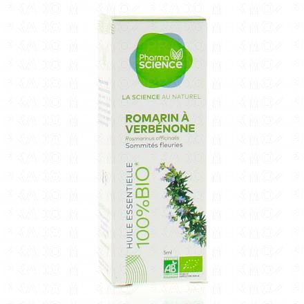 PHARMASCIENCE Huile essentielle de Romarin &agrave; Verb&eacute;none bio flacon 5 ml