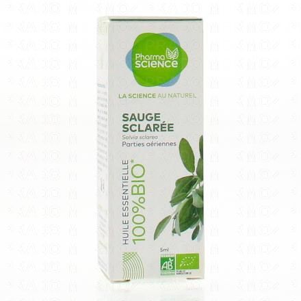 PHARMASCIENCE Huile essentielle de Sauge Sclar&eacute;e bio flacon 5 ml