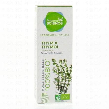 PHARMASCIENCE Huile essentielle de Thym &agrave; Thymol flacon 5 ml