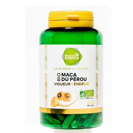 PHARMASCIENCE Tonus - Maca du P&eacute;rou Bio 200 g&eacute;lules