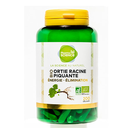 PHARMASCIENCE Tonus - Ortie racine piquante bio 200 g&eacute;lules