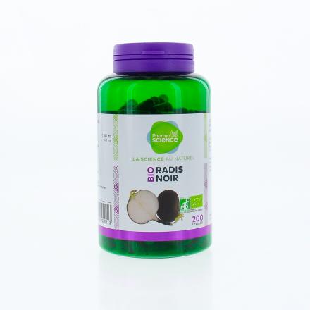 PHARMASCIENCE Digestion - Radis Noir Bio 200 g&eacute;lules