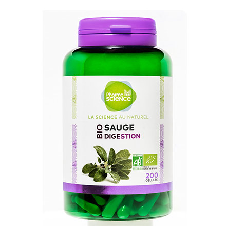 PHARMASCIENCE Digestion - Sauge Bio 200 g&eacute;lules