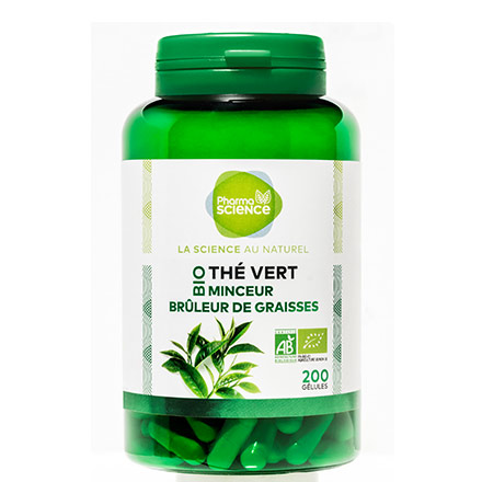 PHARMASCIENCE Minceur - Th&eacute; Vert Bio 200 g&eacute;lules