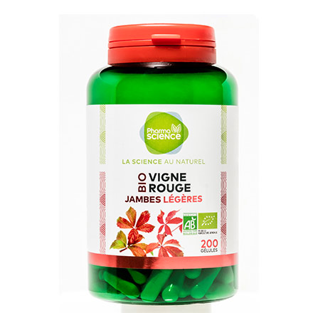 PHARMASCIENCE Circulation - Vigne Rouge Bio 200 g&eacute;lules