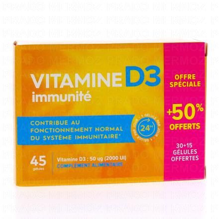 PHARMASCIENCE Immunité - Vitamine D3 45 gélules