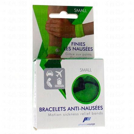 PHARMAVOYAGE Bracelets anti nauséesx2 (taille s vert)