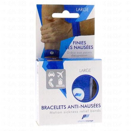 PHARMAVOYAGE Bracelets anti nausées x2 (taille l bleu)