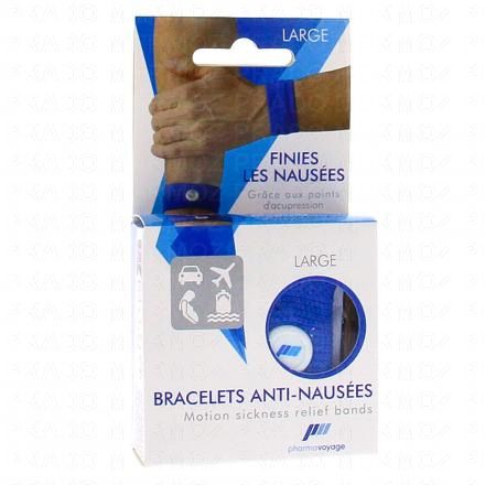 PHARMAVOYAGE Bracelets anti naus&eacute;es x2 (taille l bleu)
