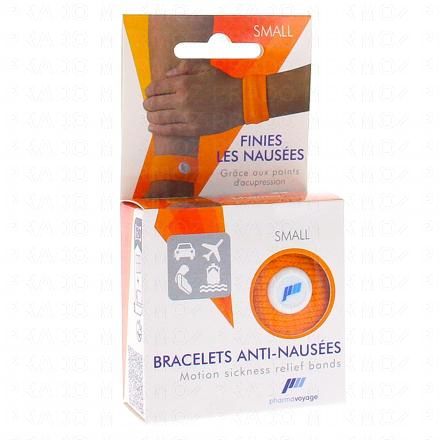 PHARMAVOYAGE Bracelets anti nauséesx2 (taille s orange)