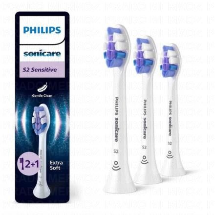 PHILIPS Sonicare S2 Sensitive - Tête de brosse à dents extra soft x3