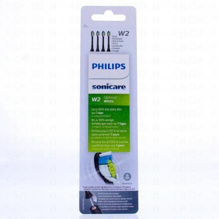 PHILIPS Sonicare W2 optimal white - Tête de brosse de rechange noire (x4)