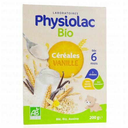 PHYSIOLAC Céréales Vanille Bio Dès 6 mois 200g